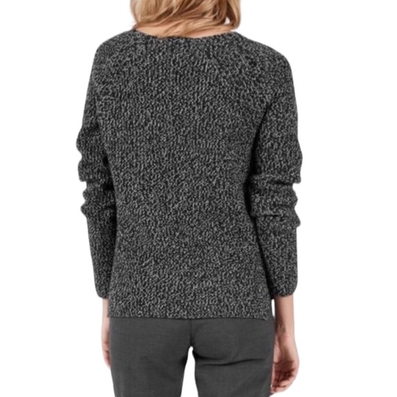 Everlane The Chunky Wide Neck Wool Black & White Marled Sweater - XS - Picture 2 of 16